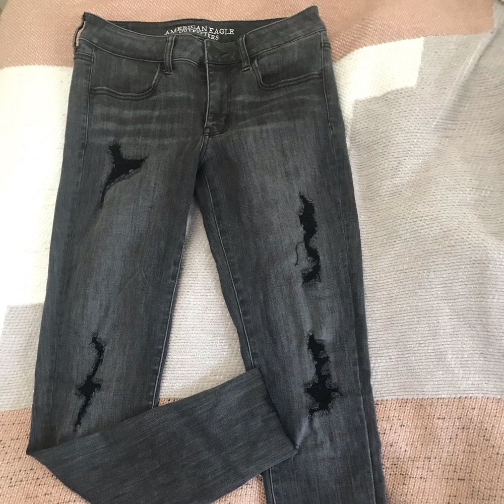 Black ripped jeans